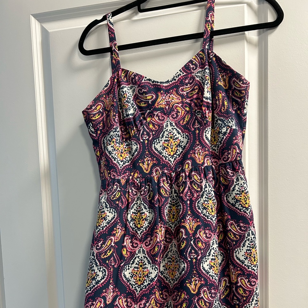 J Crew spaghetti strap pattern dress
